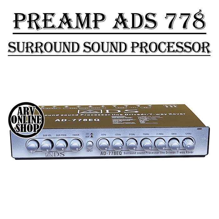 Preamp Equalizer Parametrik Audio Mobil 7 Way Xover Ads 778 Original Dan Terpercaya