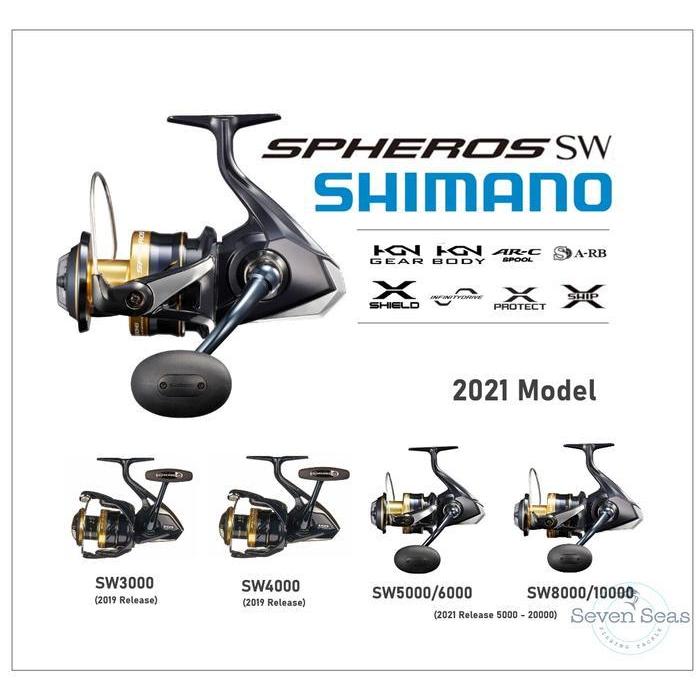 Shimano Spheros Sw 2021 3000 4000 5000 6000 8000 10000 14000 18000 Original Dan Terpercaya