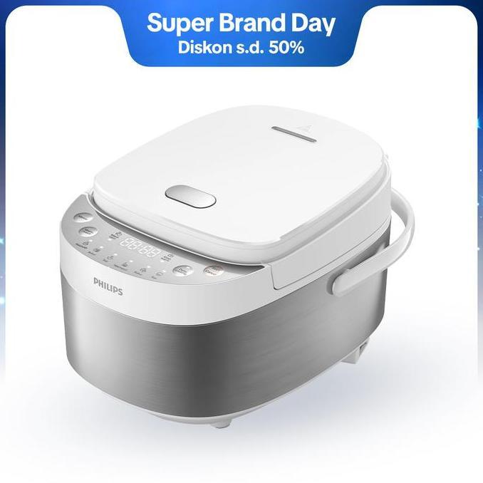 Philips 0.85L Digital Mini Rice Cooker HD3170/33 - White, Inner Pot Anti Lengket, rice cooker philip