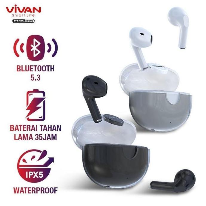 Promo VIVAN Infinity GT1 Headset Bluetooth Wireless Earbuds Tws Diskon
