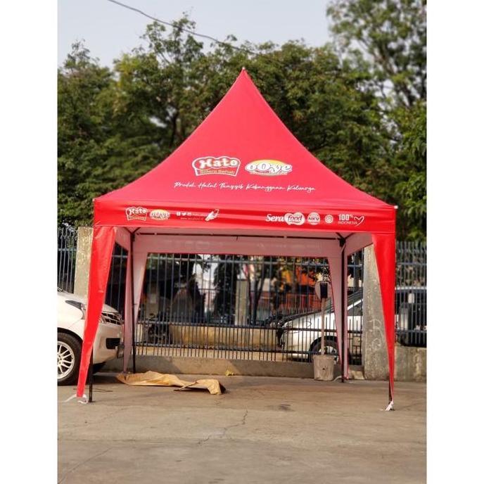 Spesial Atap Tenda Kerucut 4X4 Printing Logo Tenda Kerucut Tenda Pameran Tenda Bazar