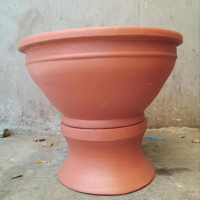 Mild.stander - Pot Teratai Gerabah Tanah Liat Pot Teracota Tanpa Lubang Model Teratai