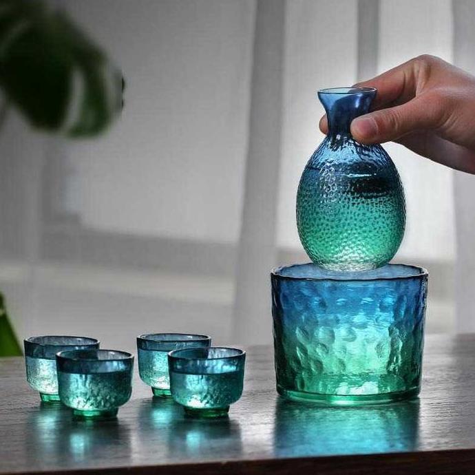 Spesial Hampers Hadiah Pernikahan Souvenir Teko Cangkir Kaca Unik Set Japanese