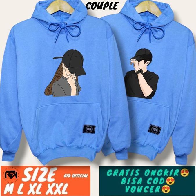 jaket couple pasangan / Sweater couple terbaru / Sweater couple pacar / Hodie couple pasangan / baju