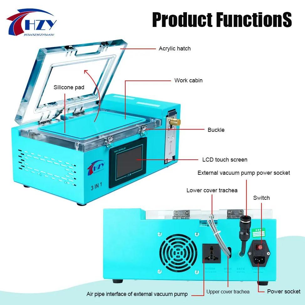HZY M80 Multifunctional LCD OCA Glass Laminating Edge OCA Laminator Machine with Bubble Remover For 