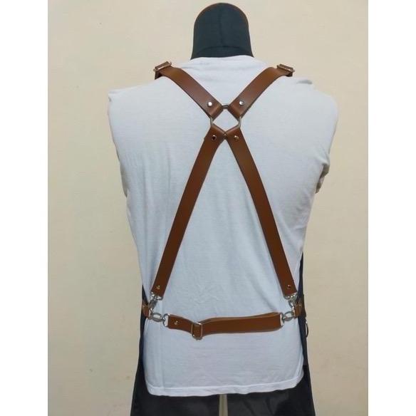 New- Apron Barista Kulit Celemek Masak Kulit Apron Kulit Celemek kulit