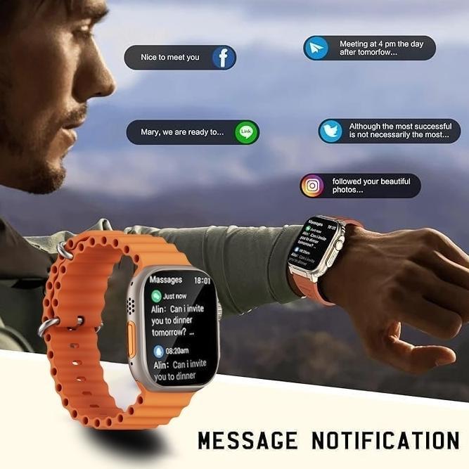 Best Sale Big Sale 100OriginalSamsung-Smartwatch 9 Ultra Amoled Jam Tangan Pria Wanita Full Touch Sc