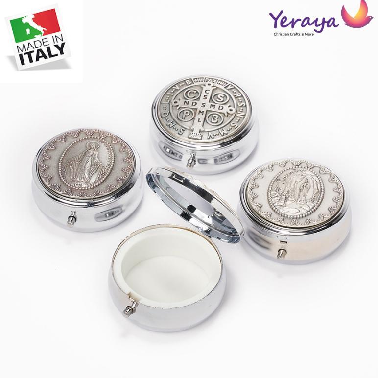 Piksis Baja Gambar 3D Besar Made in Italy Piksis Hosti/Piksis Katolik/Tempat Hosti