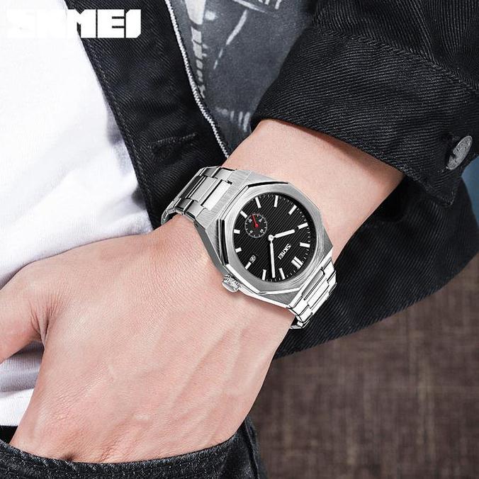 Jam Tangan Pria SKMEI 9262 Analog Date Jam Tangan Stainless Steel Analog Original SKMEI Quartz Watch