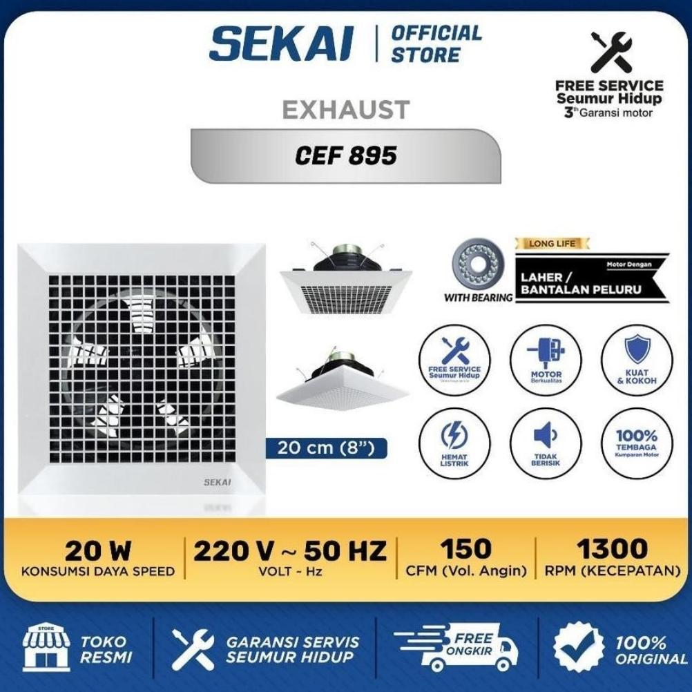 SEKAI EXHAUST FAN 8inch CEF-895