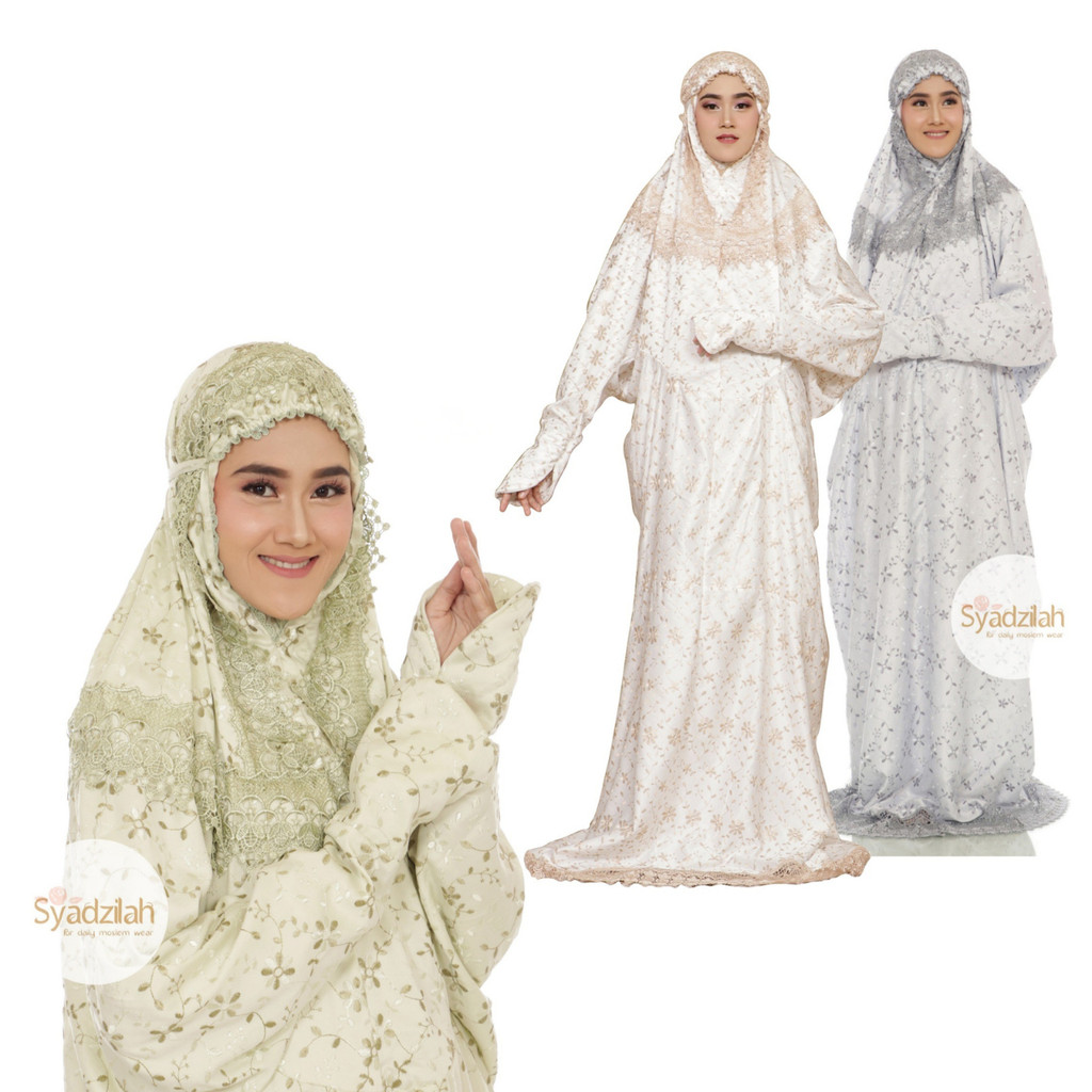 SYADZILAH - Mukena Terusan Dewasa Sutra Paris Catalina Kalisha