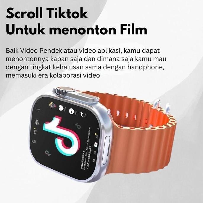 Smartwatch Jam Tangan Pintar Android 5G(8+128GB) DTKamera Putar 5 MP dengan Kartu SIM, WiFi, dan Blu