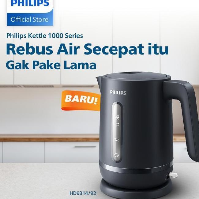 Philips Kettle Teko Listrik Hd931492 Hitam Philips Teko Pemanas Air Listrik 1.7 Liter