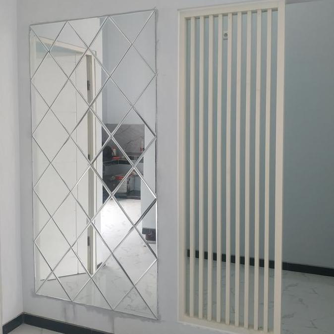 kaca bevel / cermin bevel 120cm x 90cm cermin moulding 5mm cermin bevel