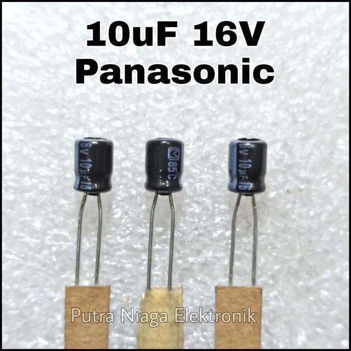 Update (5) Elco 10uF 16v Panasonic Kapasitor Polar Mini 10 uF 16 V putran1a Buru Order
