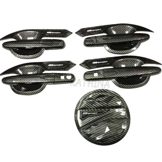 Paket Outer Handle Tank Cover Pintu Mobil Rush 2018 Carbon Gr Sport Terbatas