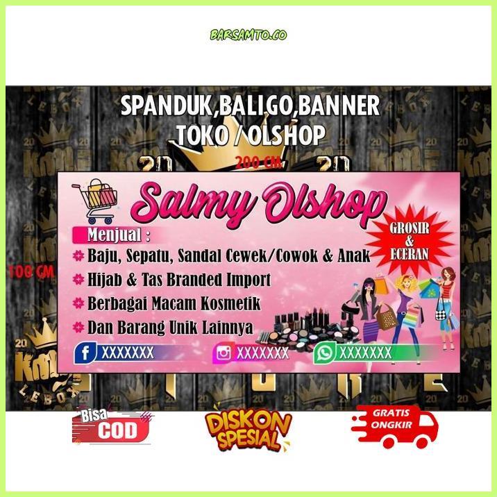 BARSAMTO MURAH SPANDUK BALIGO BANNER TOKO / OLSHOP BERKUALITAS