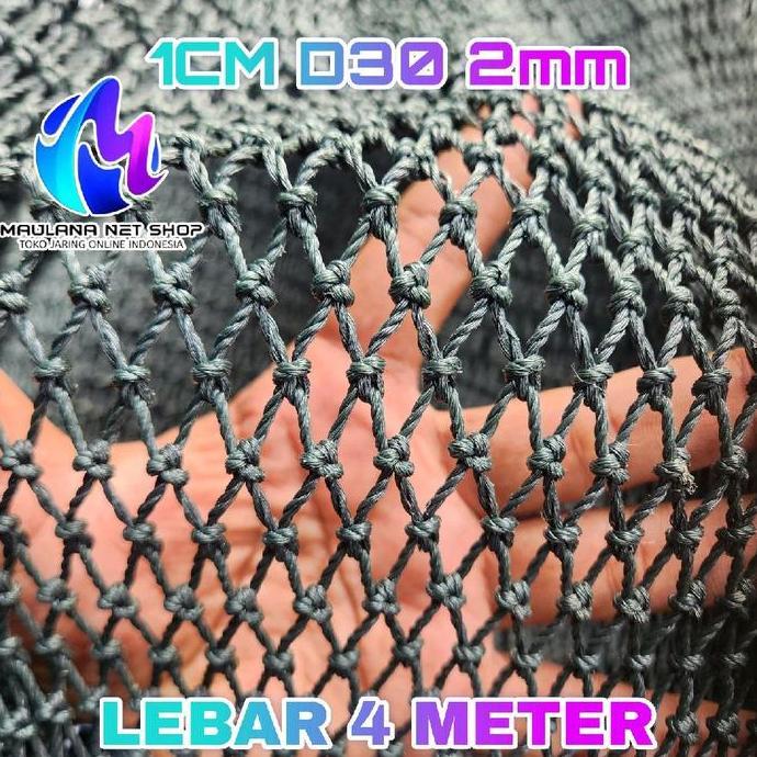 JARING PE LUBANG KECIL 1CM TEBAL 2MM BENANG D30 LEBAR 4M UNTUK PENGAMAN KOLAM IKAN KANDANG AYAM GOLF
