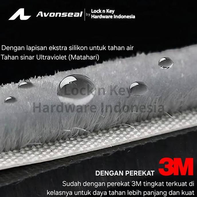 TERBARU AVONSEAL AD80 Mohair Moher door seal bulu perekat 3M celah pintu dan jendela BISA GOSEND
