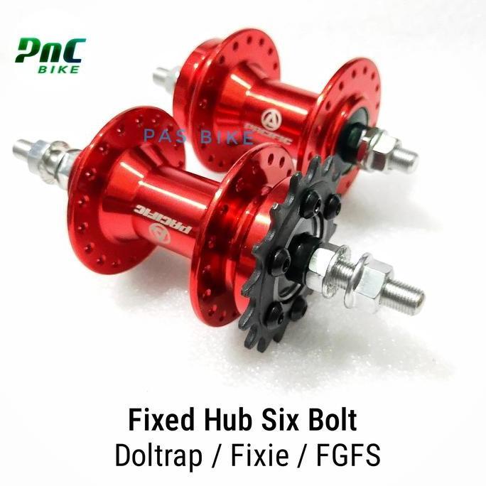 New- Hub Fixie Doltrap Sepeda Fixed Gear Free Style tipe Six Bolt