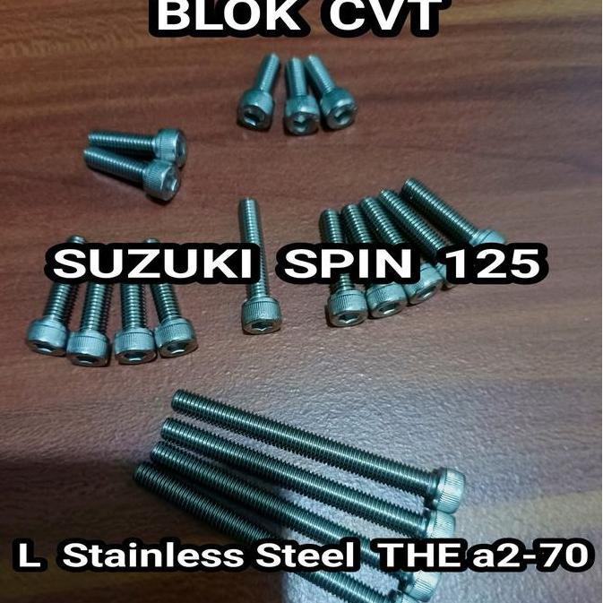 baut bak cvt spin 125 set L Stainless