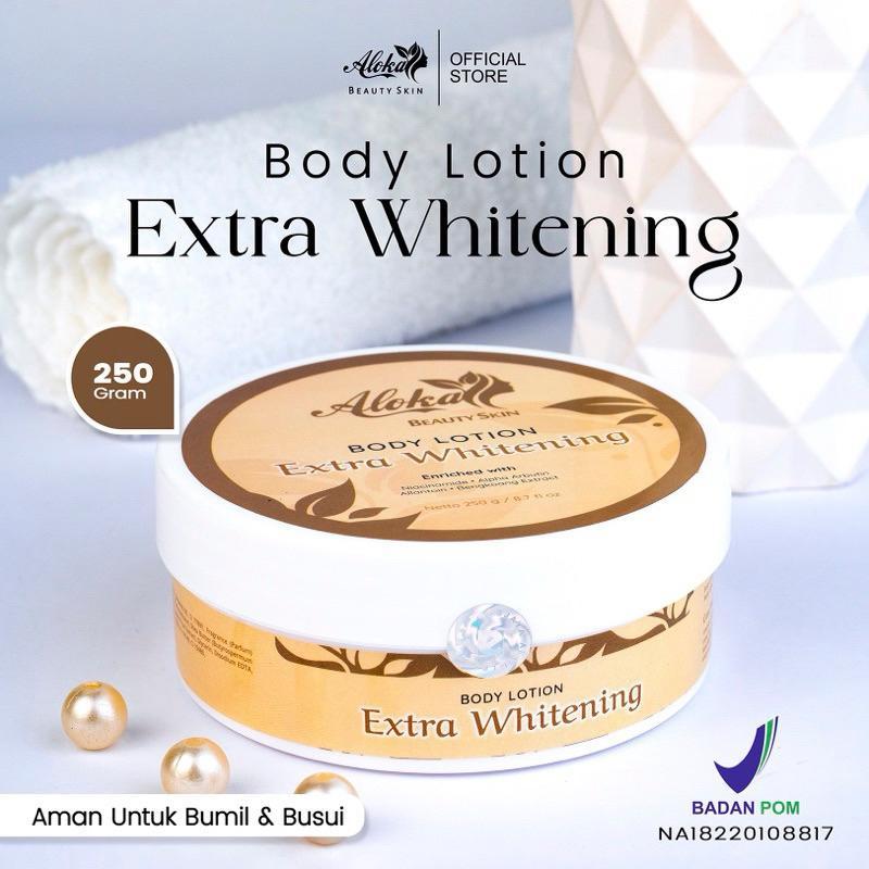 Body Lotion Aloka Beauty Extra Whitening 250 Gram