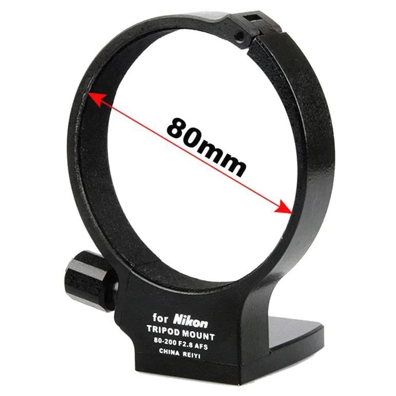 Metal Tripod Mount Collar Ring Adapter for DSLR Camera Nikon Nikkor AF-S 80-200mm f / 2.8D Black