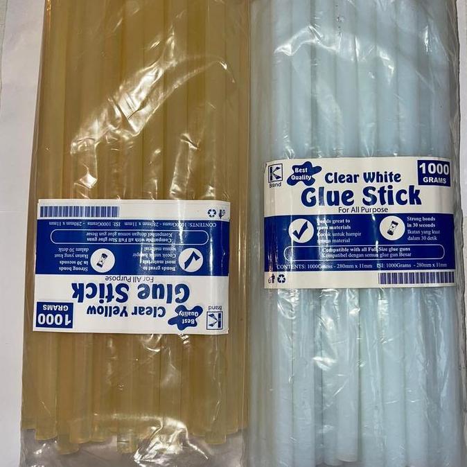 Promo GLUESTICK / Lem Lilin Besar / Kecil Kiloan Putih dan Kuning 1KG Diskon