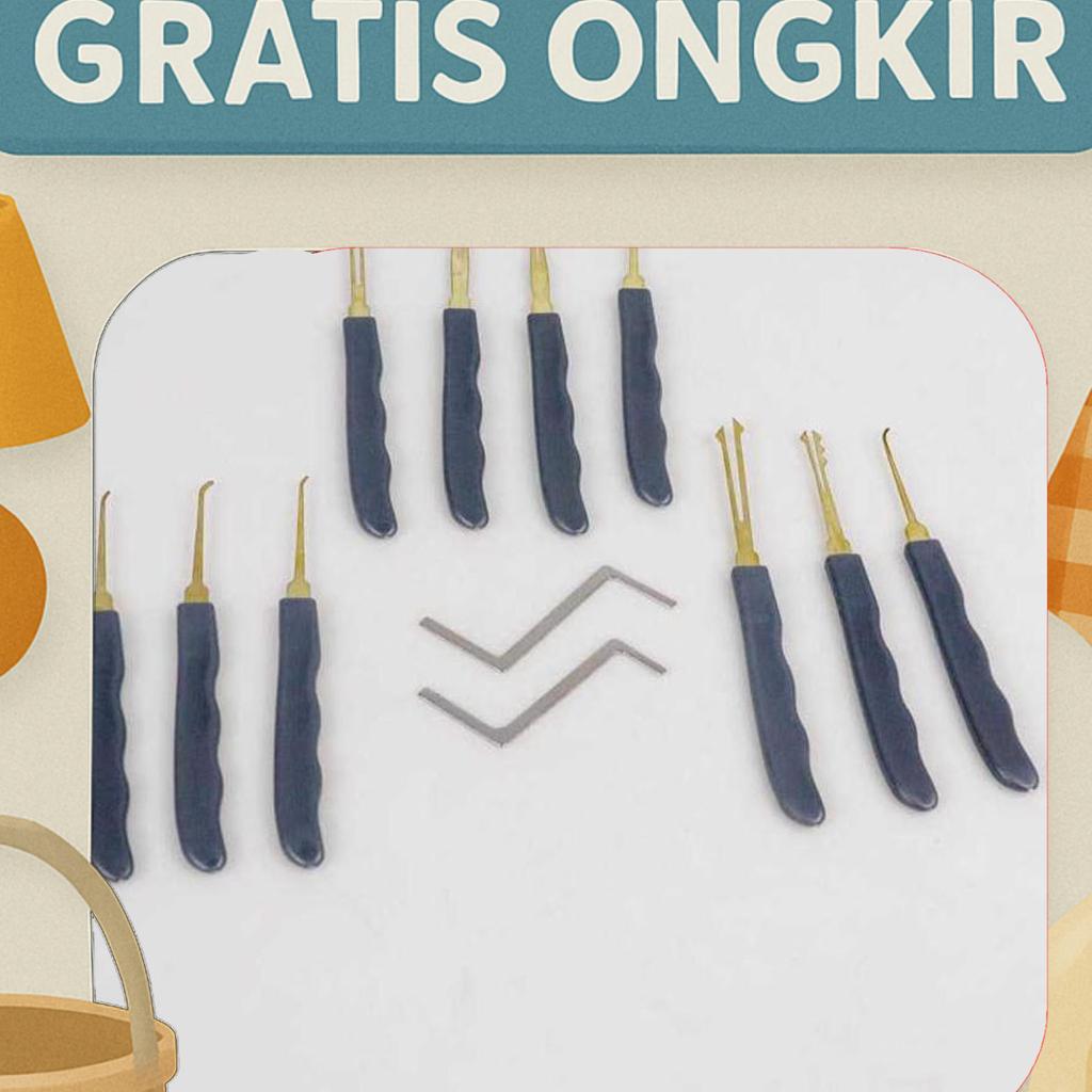 Goso Set Alat Pembuka Gembok Kunci Pintu Lock Pick Locksmith 24 Pcs - 038