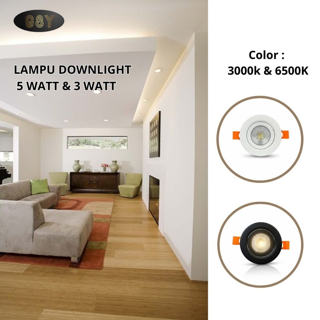 LAMPU LED DOWNLIGHT SPOTLIGHT / LED 3 WATT & 5 WATT / LAMPU PLAFON / PANEL LED