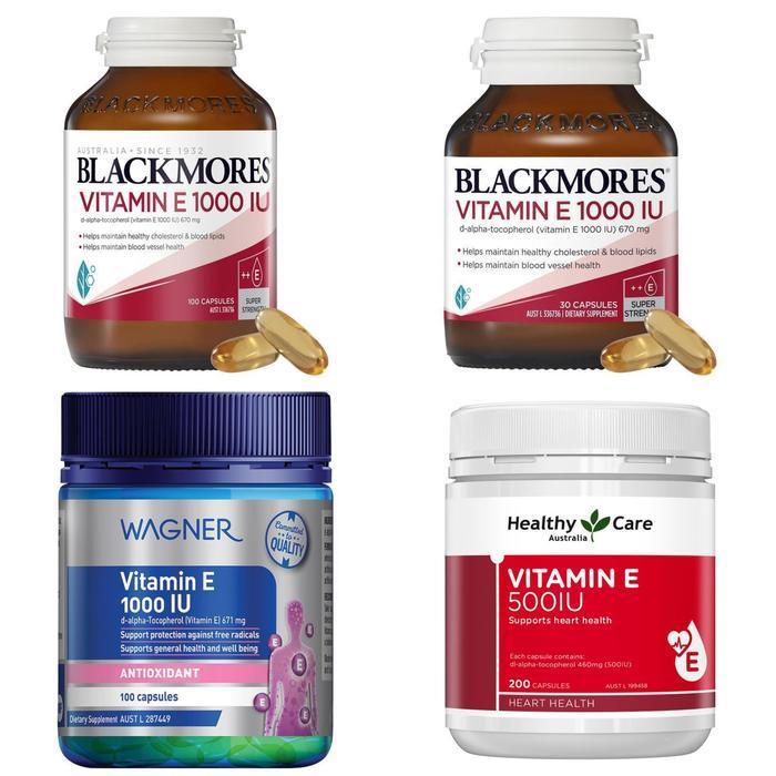 Blackmores Vitamin E 1000IU Healthy Care Vitamin E 500IU Wagner