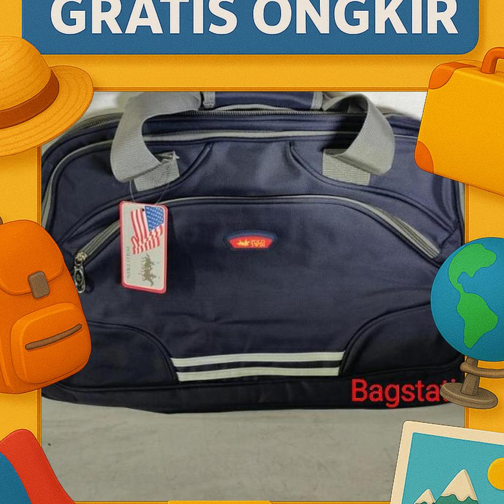 Travel Bag Polo Twin Original Tas Cabin Tas Travel Tas Pakaian Import Tas Duffle Tas Pria