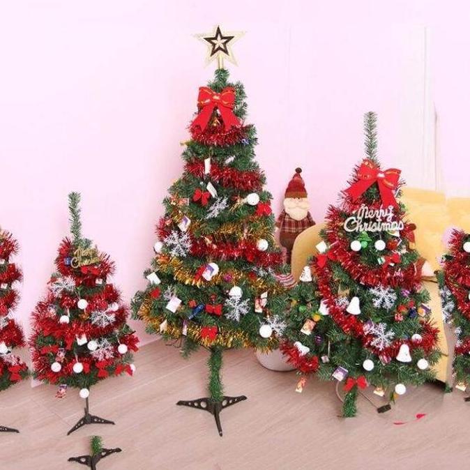 Terlaris Pohon Natal Lengkap Hiasan Ukuran 150Cm / Pohon Natal 5 Kaki Set Hiasan Lampu