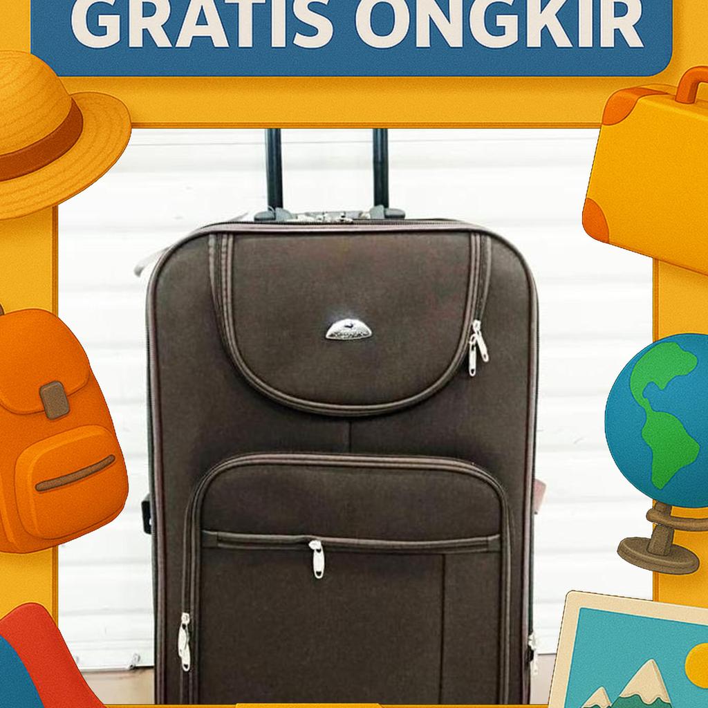 Koper Polo 24 Inch Bahan Kanvas Kain