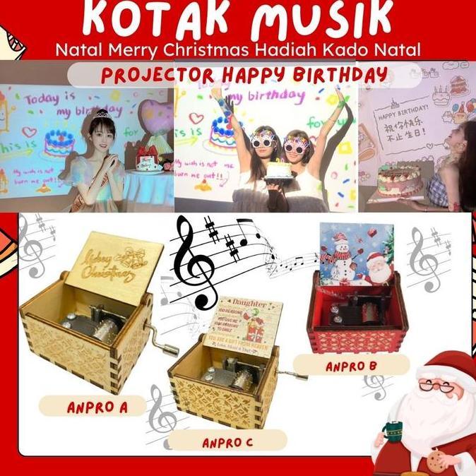 andalanMarket- Lampu Projector Happy Birthday Party Lamp Cute Birthday Kado Ultah HBD