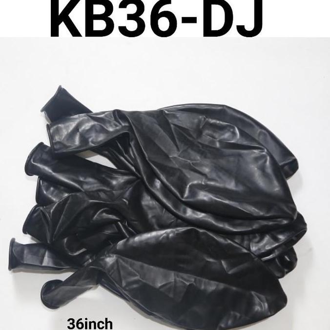 andalanMarket- KB36-DJ Balon latex 36 inch 90 cm jumbo doff tebal hitam black satuan