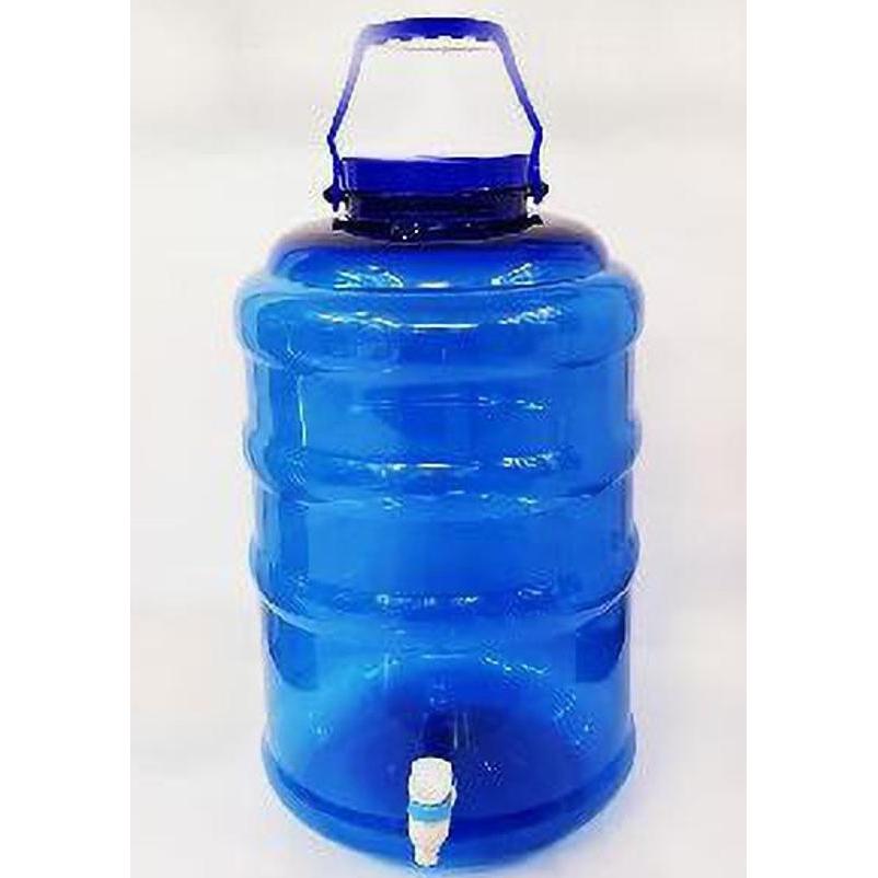 Guci Air Minum 19 Liter Biru + Kran Tebal - Water Dispenser Container Kangen Water Murah