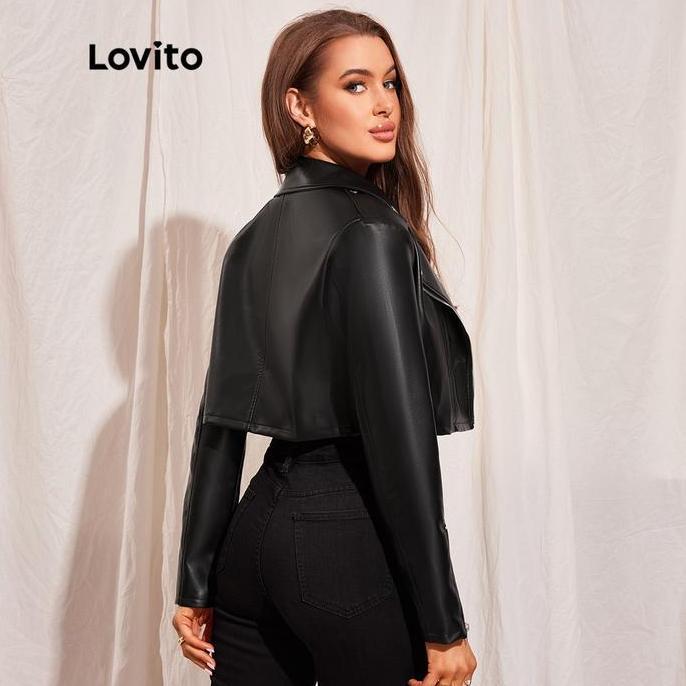 Yash - Jaket Kulit Crop Blazer Premium Hijb Terlaris Ootd  Mamba Wanita Realpict keren leather lembu