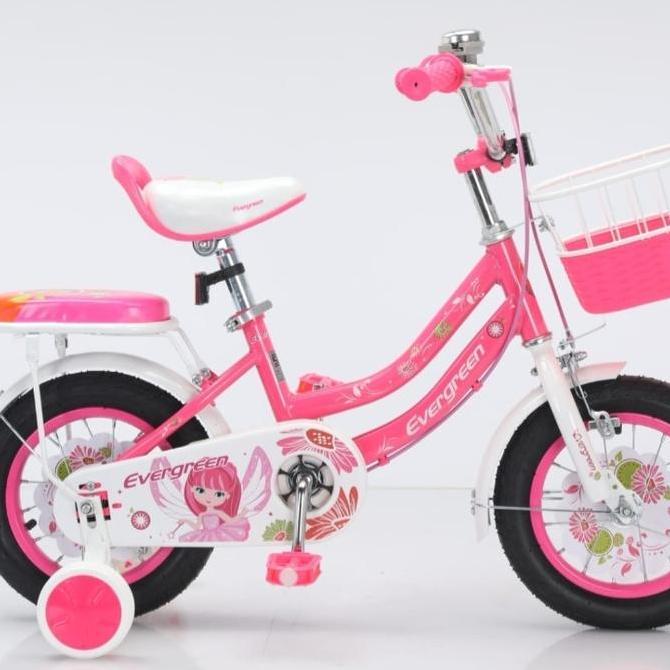 Promo Sepeda Anak Perempuan Mini 12 Evergreen Daisy Diskon