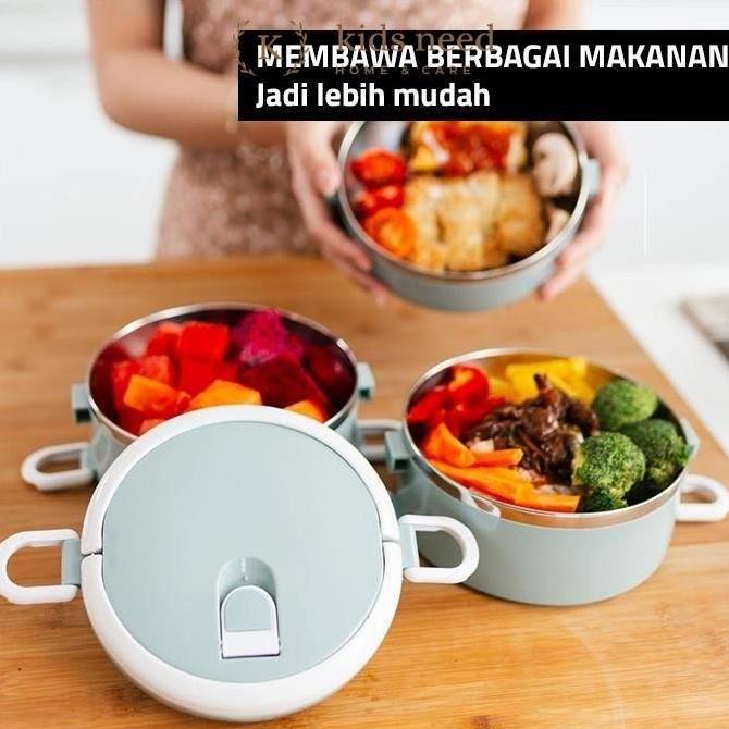 New- Rantang Stainless 2 dan 3 SUSUN tahan panas Rantang Susun Lunch Box