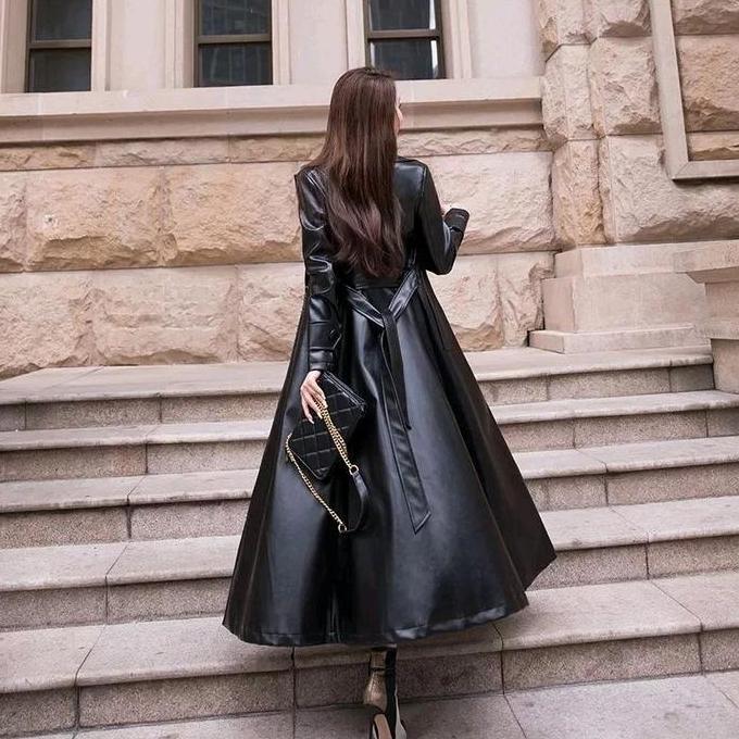 jaket wanita/jaket jubah wanita/blazer panjang wanita semi kulit