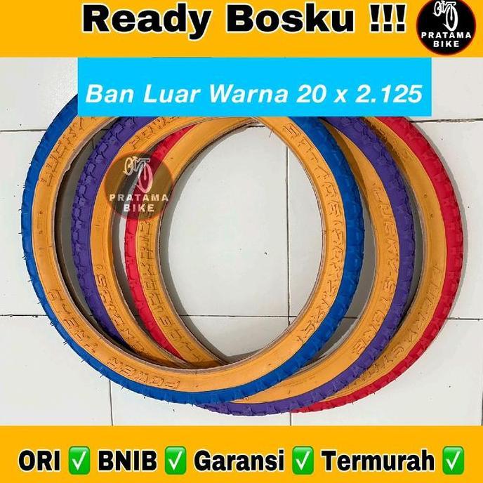 Promo Ban Luar Sepeda BMX 20x2125 / 20x2.125 Lucky Stone Warna Diskon