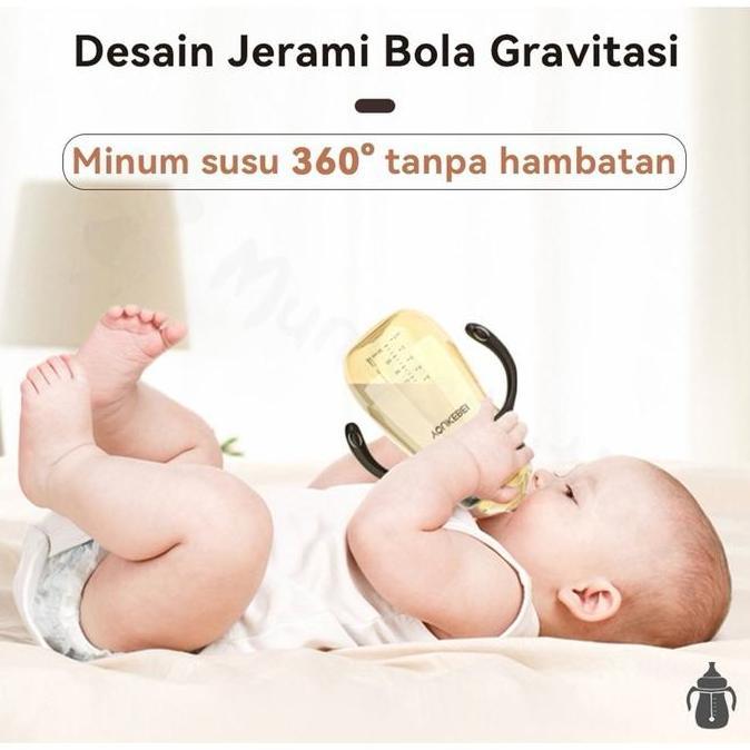 Botol Minum Bayi / Dot Bayi Sedotan / Botol Susu Sedotan Bayi Ppsu 240Ml / Botol Susu Bayi Anti Tump