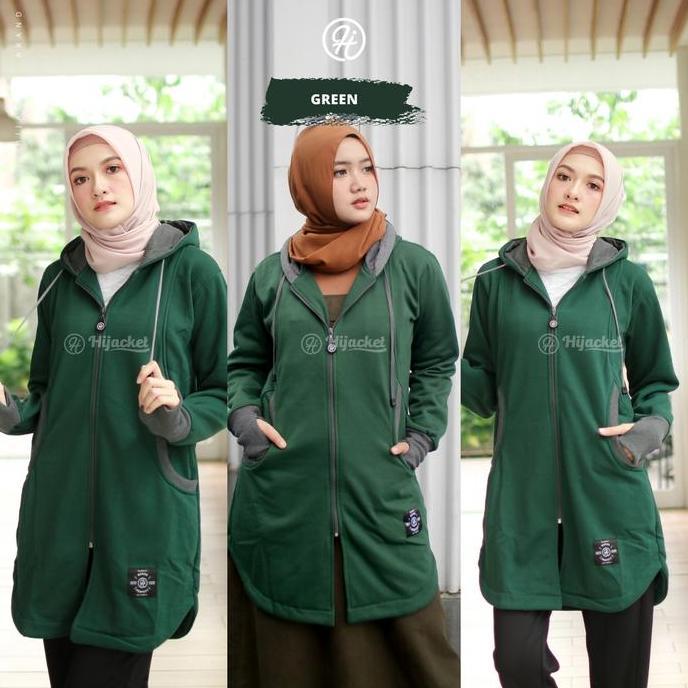 Hijacket Elektra Jaket Wanita Muslimah Panjang