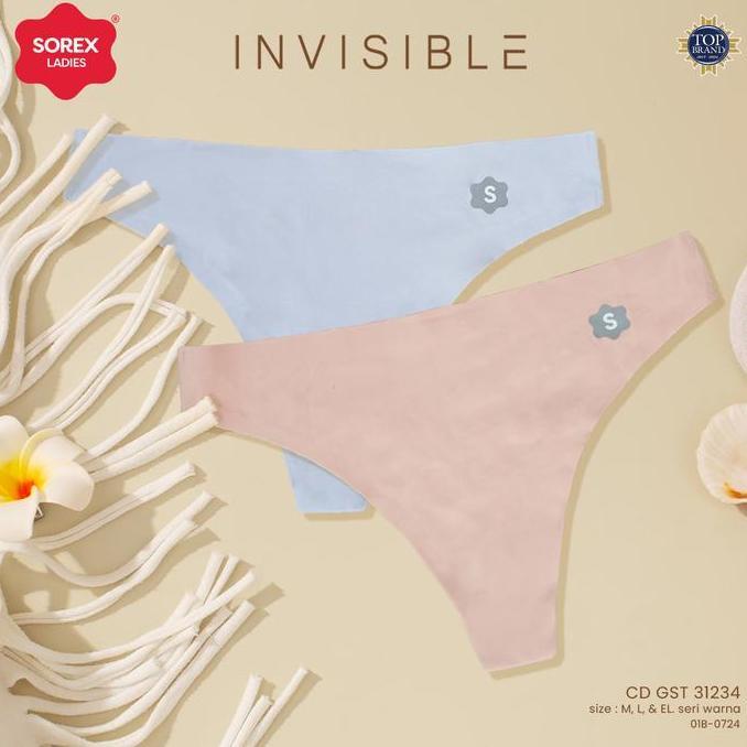 Murah Celana Dalam Wanita G String Wanita Seamless CD Thong Seksi Polos Sorex Invisible Non COD