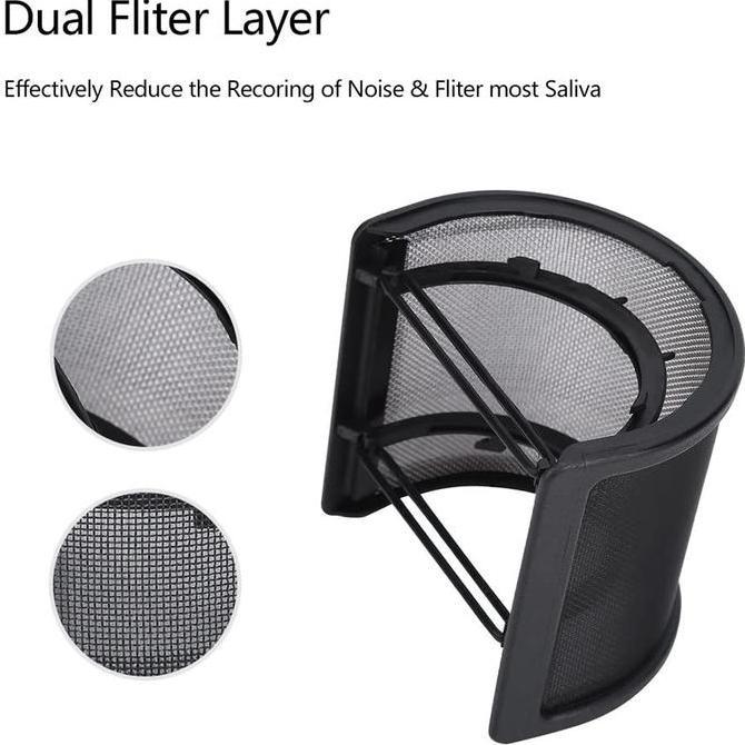 Soundtech Mic Pop Filter Wind Shield U Shape Metal Mesh Mic