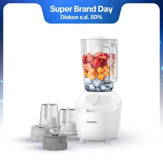 Blender Philips Plastik 1 Liter - 3000 series HR2042/30 - Blender Jus - Blender Juicer- Blender Terb