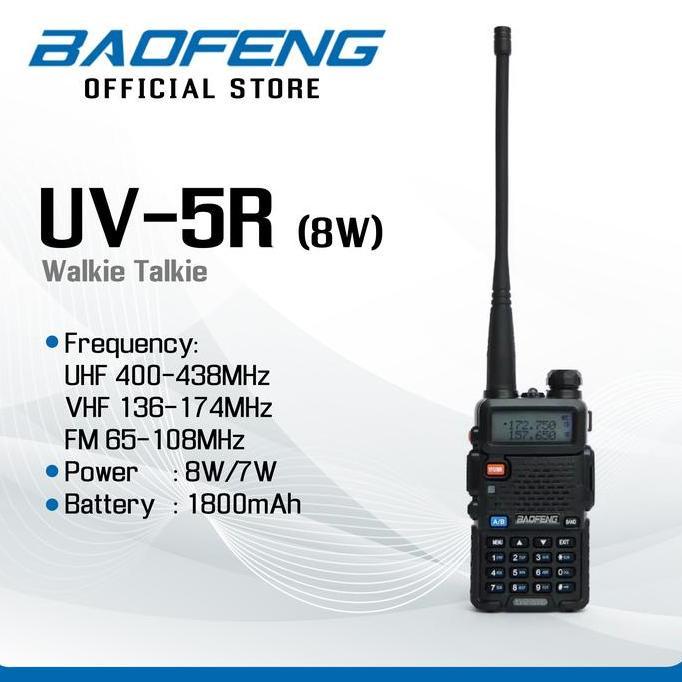 BAOFENG UV-5R (8W) Walkie Talkie HT - Baofeng Indonesia