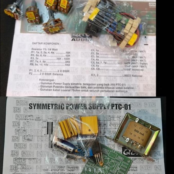 BEBAS ONGKIR - Kit Tone Control TC-2 + Kit Symmetric power supply dan Trafo