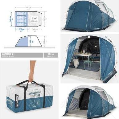 Terlaris Tenda Camping Keluarga Quechua Arpenaz Family 4.1